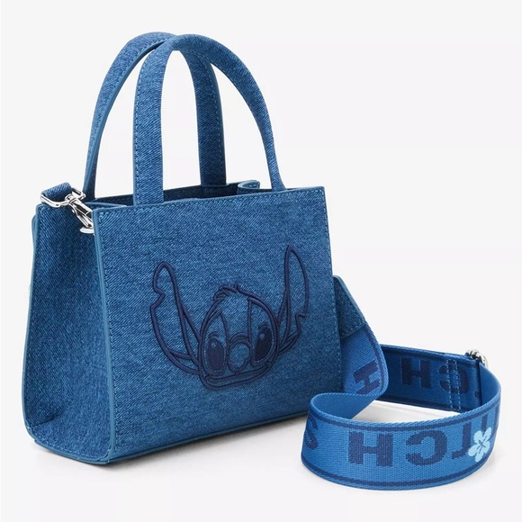 Loungefly Handbags - Loungefly Disney Lilo & Stitch Denim Stitch Crossbody Bag NWT